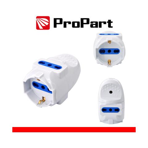 Multipresa Volante Schuko/bipasso 3 Posti - Foto 1