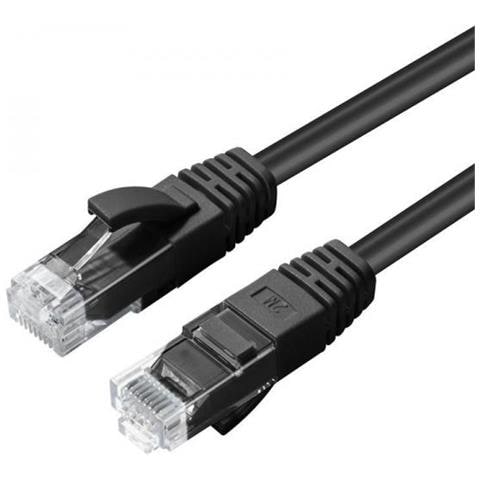 Mc-utp6a005s Cavo Di Rete Nero 0,5 M Cat6a U /utp [utp] (cat6a Utp 0.5m Black Lszh - Undshielded Network Cab - Foto 1