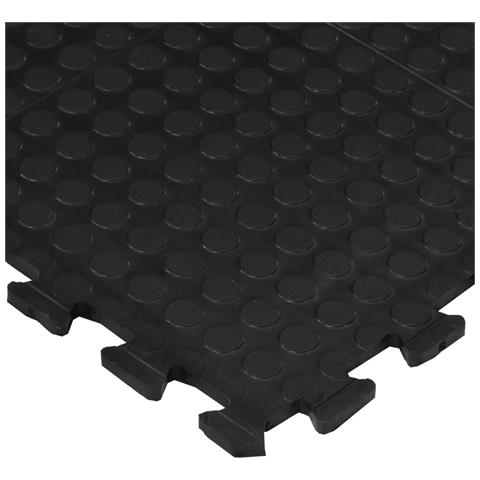 Piastrella Per Pavimenti In Gomma Nera 12 Mm 90x120 Cm - Foto 2