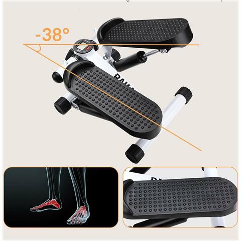 Stepper Allenamento Cardio Fitness Palestra Antiscivolo + Manubri Elastici Bianco - Foto 2