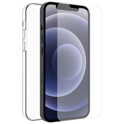 Pack Cover + Vetro Temperato Per Iphone 12 / 12 Pro Recycletek Flessibile, Trasparente - Foto 1