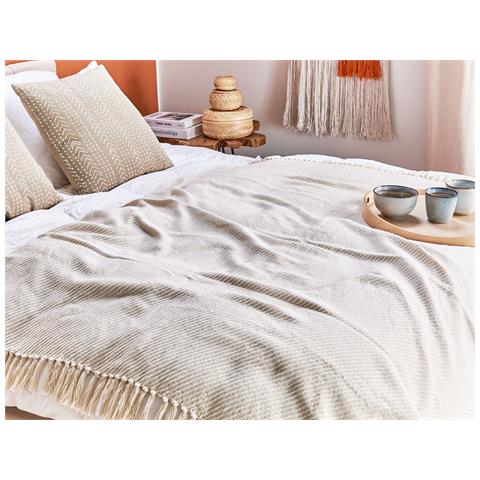 Coperta Yarsa Cotone 125 X 150 Cm Beige - Foto 1
