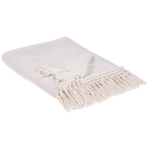 Coperta Yarsa Cotone 125 X 150 Cm Beige - Foto 9