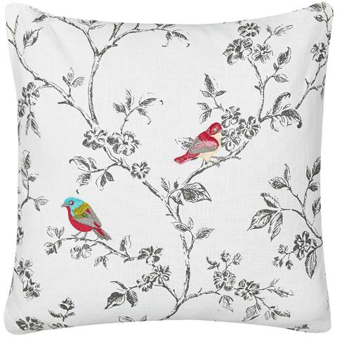 Cuscino Decorativo Dillenia Cotone 45 X 45 Cm Animalier Ricamato Bianco - Foto 2