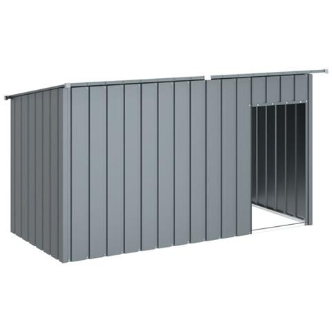 Casetta Cani Con Tetto Antracite 196x91x110 Cm Acciaio Zincato - Foto 1