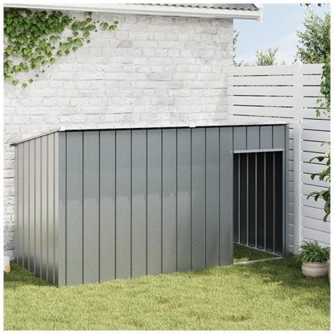 Casetta Cani Con Tetto Antracite 196x91x110 Cm Acciaio Zincato - Foto 2