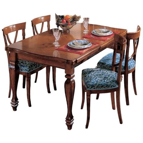 Tavolo Classico Sagomato Allungabile Rettangolare Bassano 160x100x80 - Foto 1