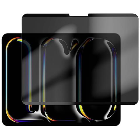 Proteggischermo Per Ipad Air 13 2024 Antispia Antigraffio Magnetico, Nero Transparente - Foto 1