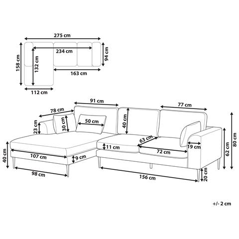 Divano Angolare 3 Posti Flam Velluto Arancione Lato Destro - Foto 2