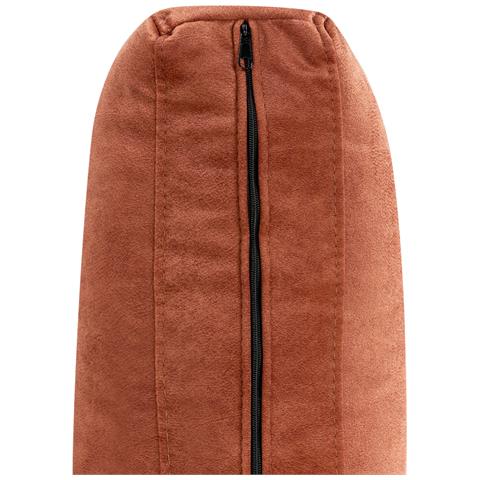 Divano Angolare 3 Posti Flam Velluto Arancione Lato Destro - Foto 8