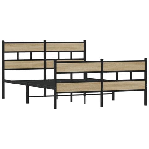 Giroletto Senza Materaso In Metallo Rovere Sonoma 140x200 Cm - Foto 3