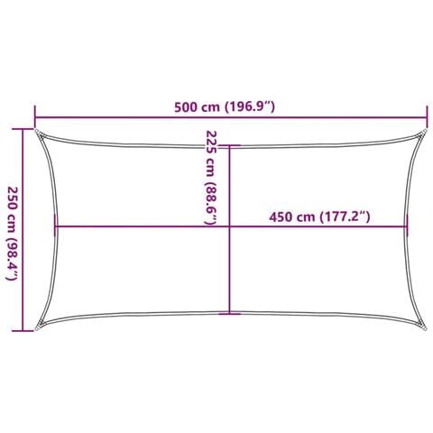 Vela Parasole 160 G /m Rettangolare Sabbia 2,5x5 M In Hdpe - Foto 10