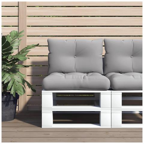 Cuscini Per Pallet 2 Pz Grigi In Tessuto - Foto 1