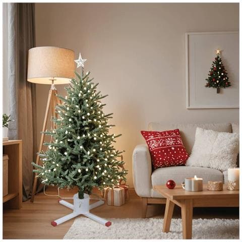 Supporto Per Albero Di Natale Bianco 61x61x15,5 Cm - Foto 1