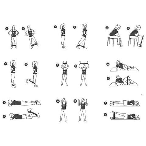 Set Di Fasce Di Resistenza In Tpe Con Borsa Per Il Trasporto, Confezione Da 5 - Foto 4