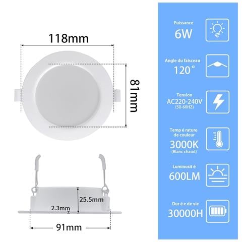 Reflettori Led Incassati 4w 350lm Luce Calda 3000k Per Atmosfera Accogliente - Foto 2
