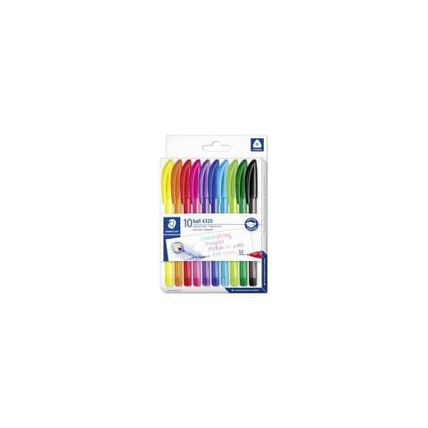 Ball 4320 Mehrfarbig Clip-on-einziehkugelschreiber Medium 10 Stück (e) (4320 Mc10) - Foto 1