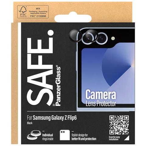 SAFE by PG Lens Prot Sam new Z Flip5 Blk Pellicola proteggischermo trasparente Samsung 1 pz - Foto 2