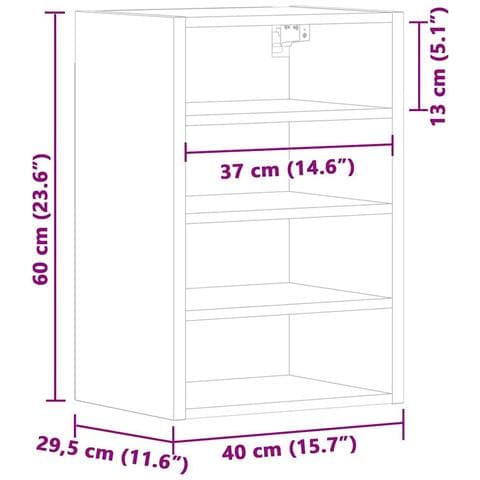 Mobile Pensile “Riga” Rovere Artigianale 40x29,5x60 cm - Foto 10
