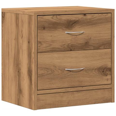 Comodino Rovere Artigianale 40x30x40 Cm In Legno Multistrato - Foto 2