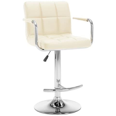 Lusso Casadino - Sgabelli Da Bar 2 Pz Crema In Similpelle - Foto 1