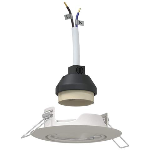 Faretti Incassati 24 pz Rotondi GU10 Bianchi Ø90 mm in Acciaio - Foto 1