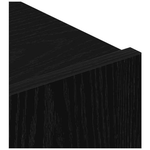 Mobile TV a muro in legno finto rovere nero 100x30x30 cm - Foto 9