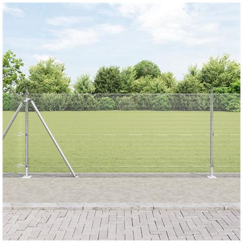 Set di Pali per Recinzione Set di 2 Acciaio zincato 10 x 1 metri - Foto 2