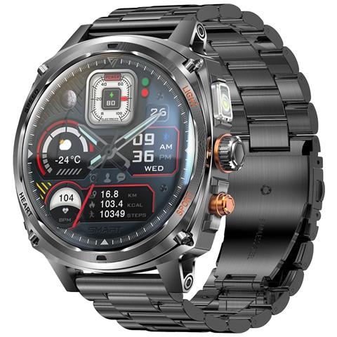 Smartwatch Multifunzionale Nero Con Monitoraggio Della Salute E Chiamate Bluetooth - Foto 1
