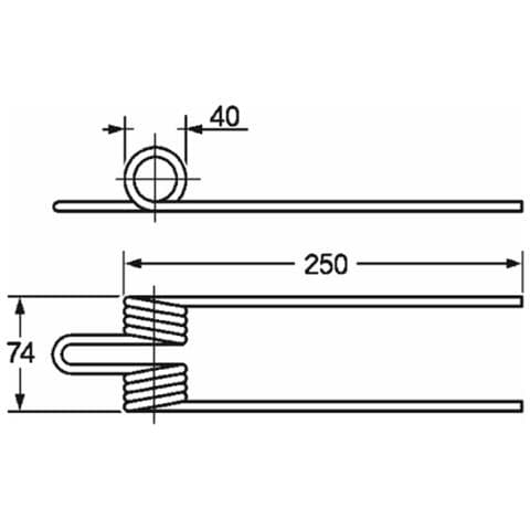 Dente Ranghinatore L 250 W 74 Filo 6 Ceccato C 063/a Confezione Da 10 Pezzi - Foto 1