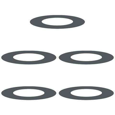 Anelli di Albero Piatto 5 pcs Antracite Ø40 / 70 cm Acciaio - Foto 1