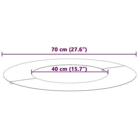 Anelli di Albero Piatto 5 pcs Antracite Ø40 / 70 cm Acciaio - Foto 8