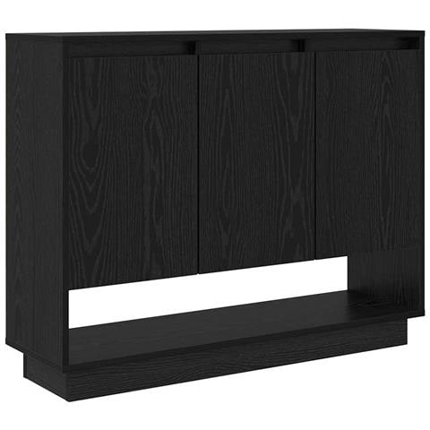Credenza Rovere nero 97 x 29 x 75 cm Legno multistrato - Foto 1
