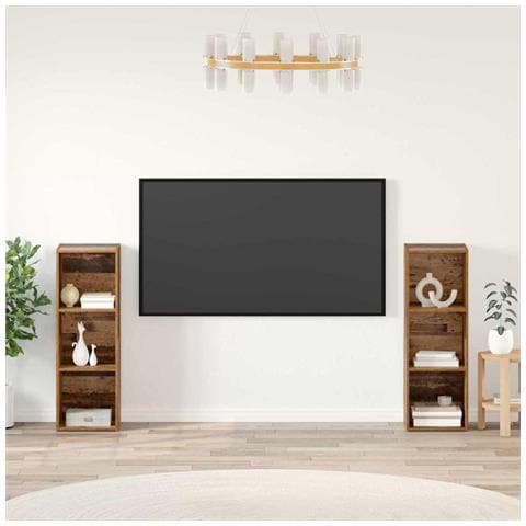 Set mobile TV 2 pcs Legno vecchio 107 x 35 x 37 cm - Foto 2