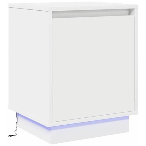 Armadio da Notte con Bianco 39 x 34.5 x 50 cm Legno multistrato - Foto 1