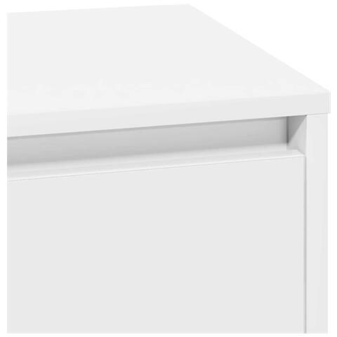 Armadio da Notte con Bianco 39 x 34.5 x 50 cm Legno multistrato - Foto 9