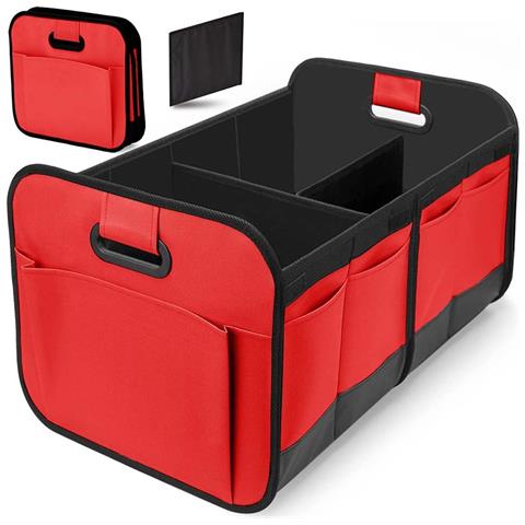 Organizzatore Pieghevole Per Bagagliaio Auto - Box Portaoggetti Grande Capacità Red - Foto 1