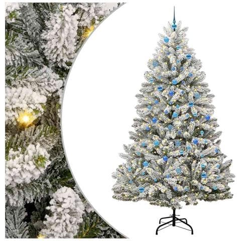 Albero di Natale artificiale con 300 LED Verde e Bianco 240 cm - Foto 1