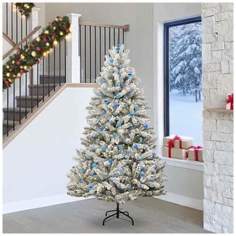 Albero di Natale artificiale con 300 LED Verde e Bianco 240 cm - Foto 2