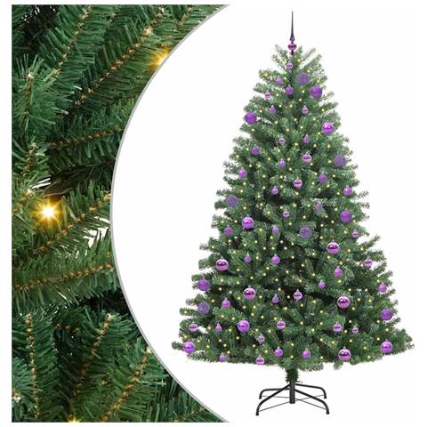 Albero di Natale Artificiale con Rami Pieghevoli Verde 240 cm - Foto 1