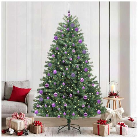 Albero di Natale Artificiale con Rami Pieghevoli Verde 240 cm - Foto 2