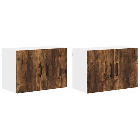 Pensile cucina con porta 2 pcs Rovere fumé 60 x 31 x 40 cm - Foto 1