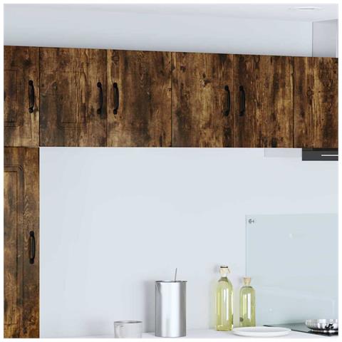 Pensile cucina con porta 2 pcs Rovere fumé 60 x 31 x 40 cm - Foto 2