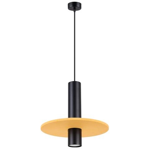Lampada A Sospensione Pelta 1 Nero /giallo Sl. 1883 - Moderno Lampada A Sospensione Giallo /nero 126x30x30 Cm - Foto 2