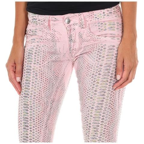 Pantalone Pirata In Tessuto Denim Elasticizzato Donna 10dbf0661-g300 - Foto 3