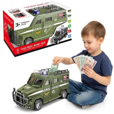 Salvadanaio auto camion tern SWAT luce suono banconote - Foto 4