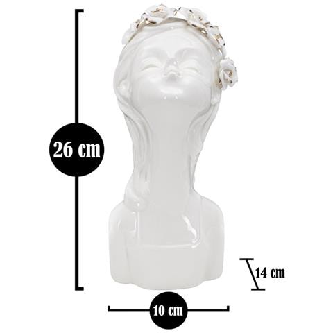 Vaso Young Lady Roses In Porcellana Bianca Con Rose E Oro - Foto 7