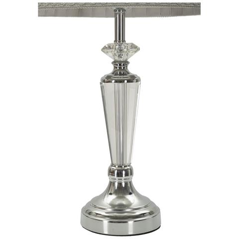 Lampada Da Tavolo Silvery Con Base In Cristallo E Paralume In Tessuto - Foto 2