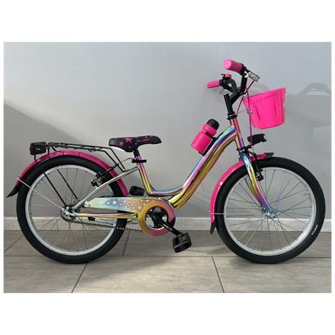 Bici Bimba Da Passeggio Misura 20 Telaio Cromatizzato Multicolore Modello Starcolor 1v Bicicletta Bambina Nuovo Modello Luci Led - Multicolore - Foto 1