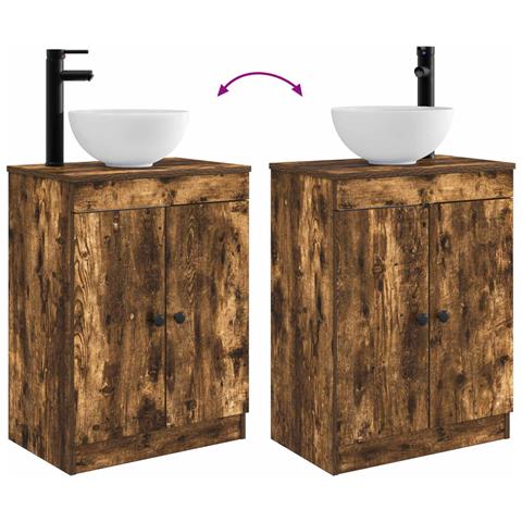 Mobile da bagno con lavabo Rovere Fumo 54 x 35 x 83 cm - Foto 7